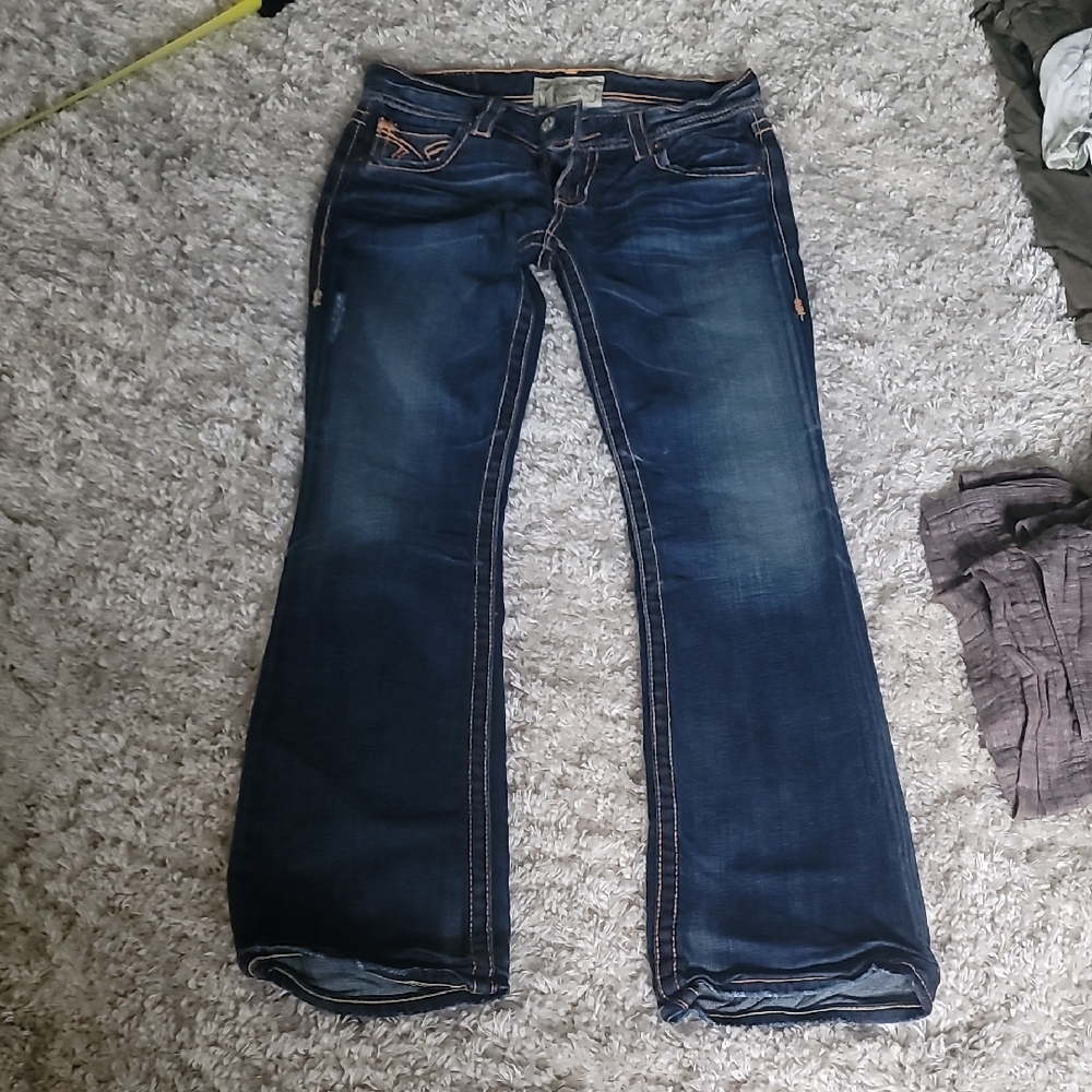 Big Star Blue Flare Wide Leg Jeans
